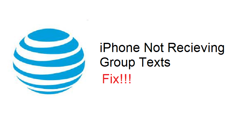 iphone not receiving group texts at&t