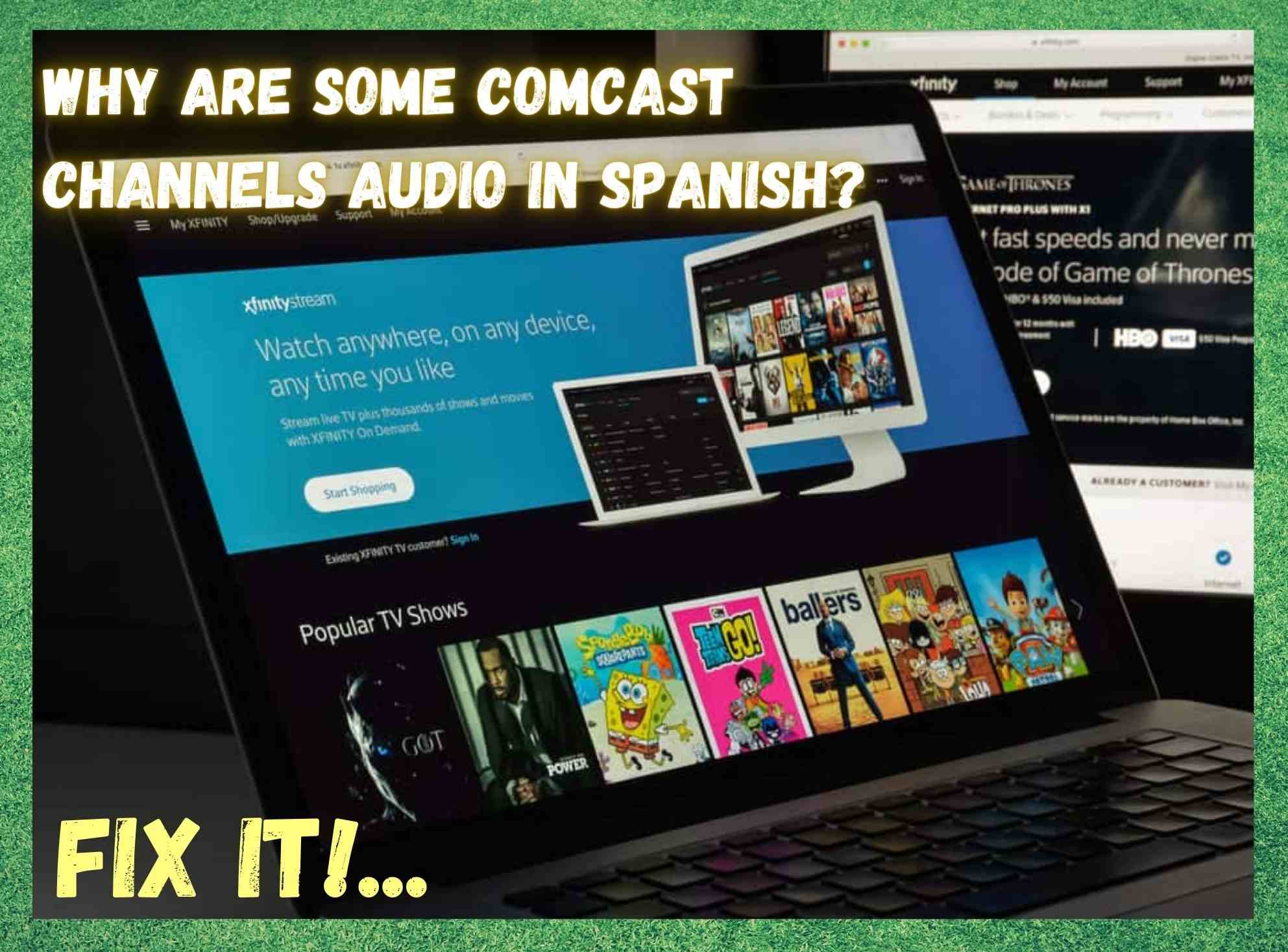 why are some of my comcast channels in spanish