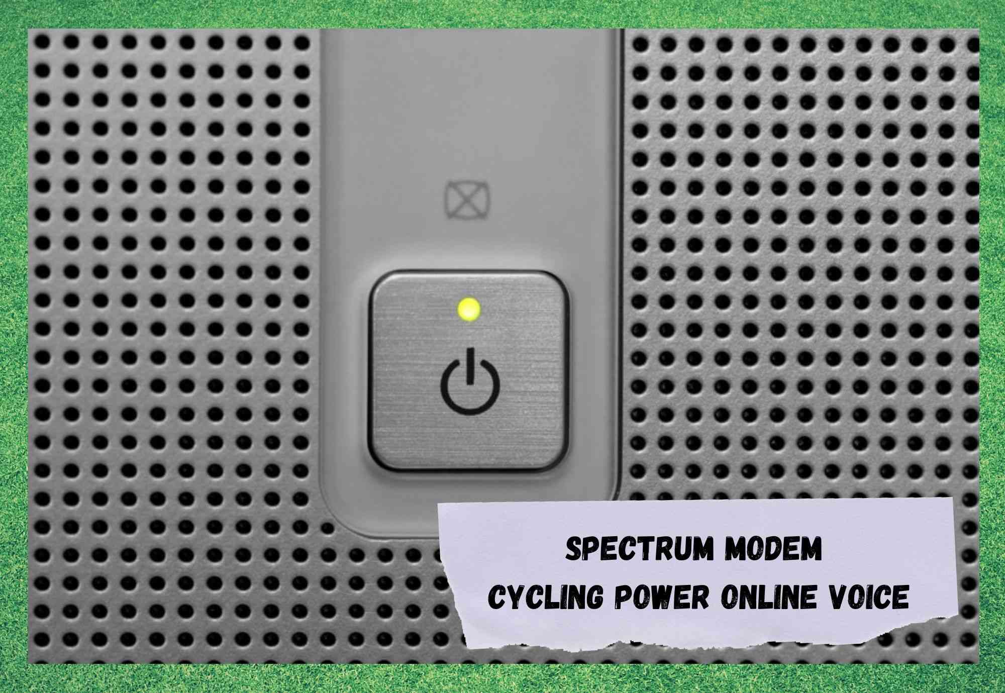 spectrum modem cycling power online voice