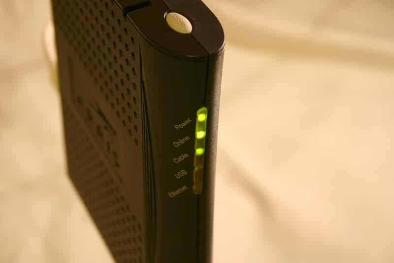 zoom cable modem 3.0 lights