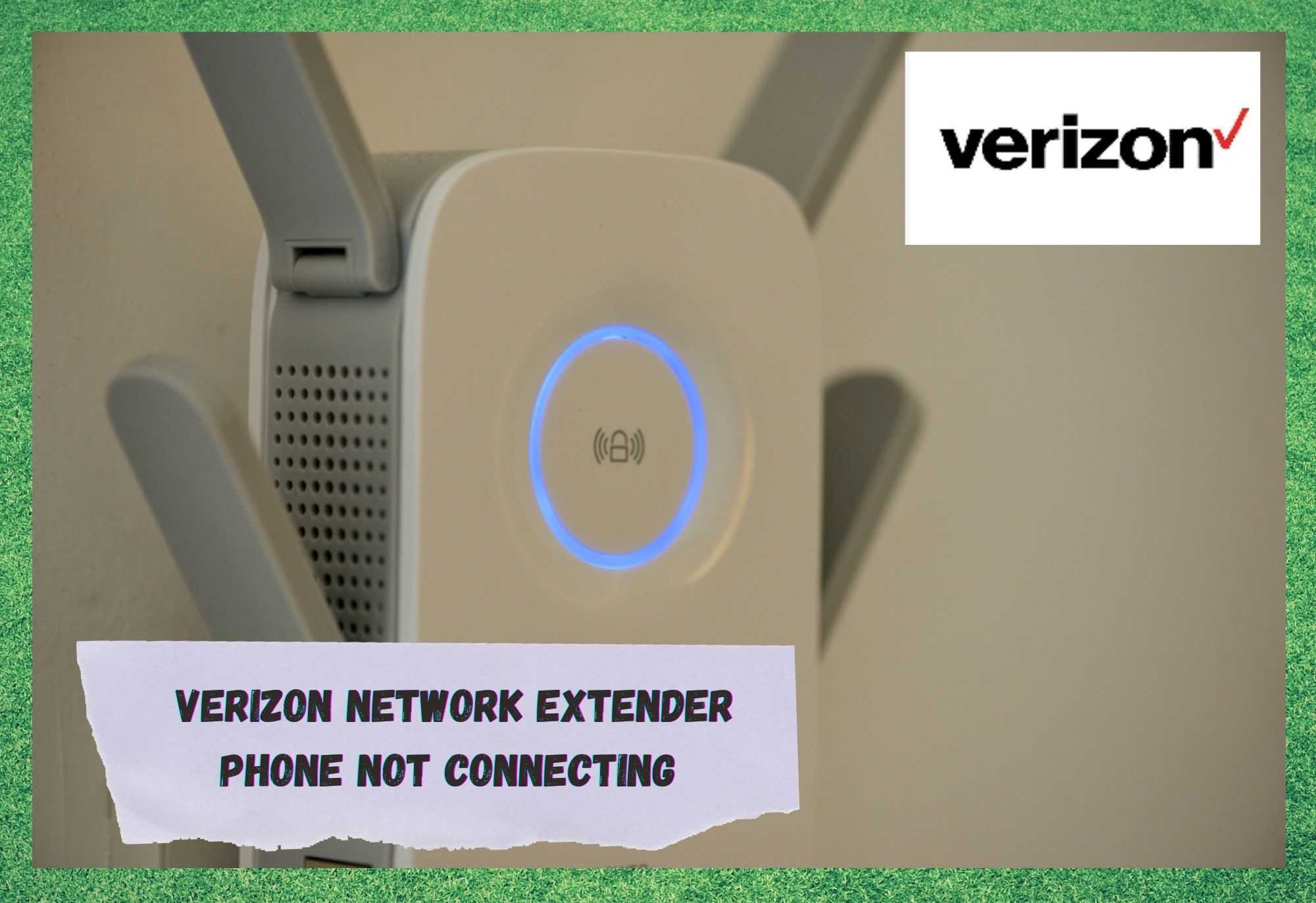 verizon network extender phone not connecting