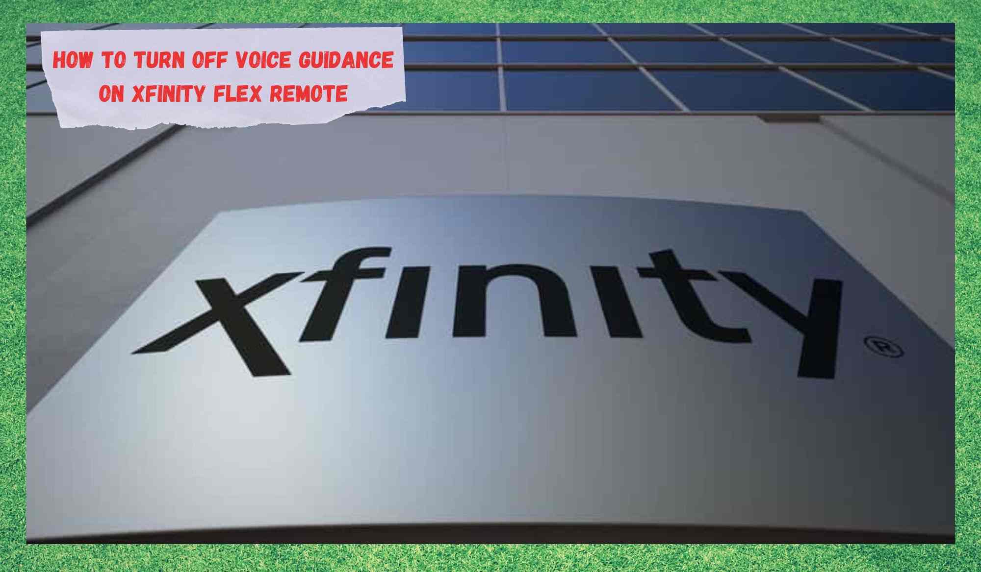 how to turn off voice guidance on xfinity flex remote
