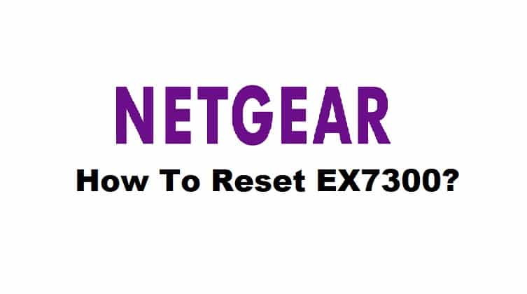 how to reset netgear ex7000