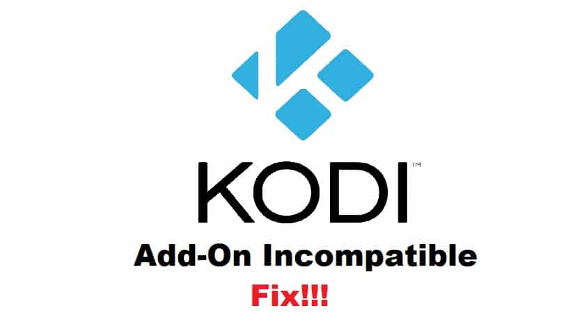 kodi add on is incompatible due to unmet dependencies