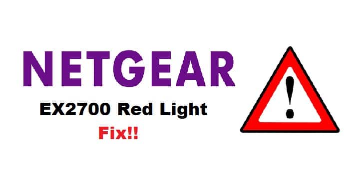 netgear ex2700 device light red