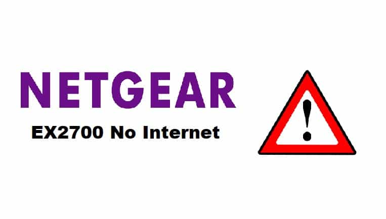 netgear ex2700 no internet