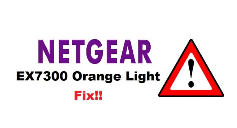 netgear ex7300 orange light