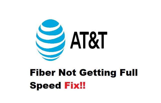 att fiber not getting full speed