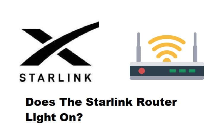 does the starlink router light up