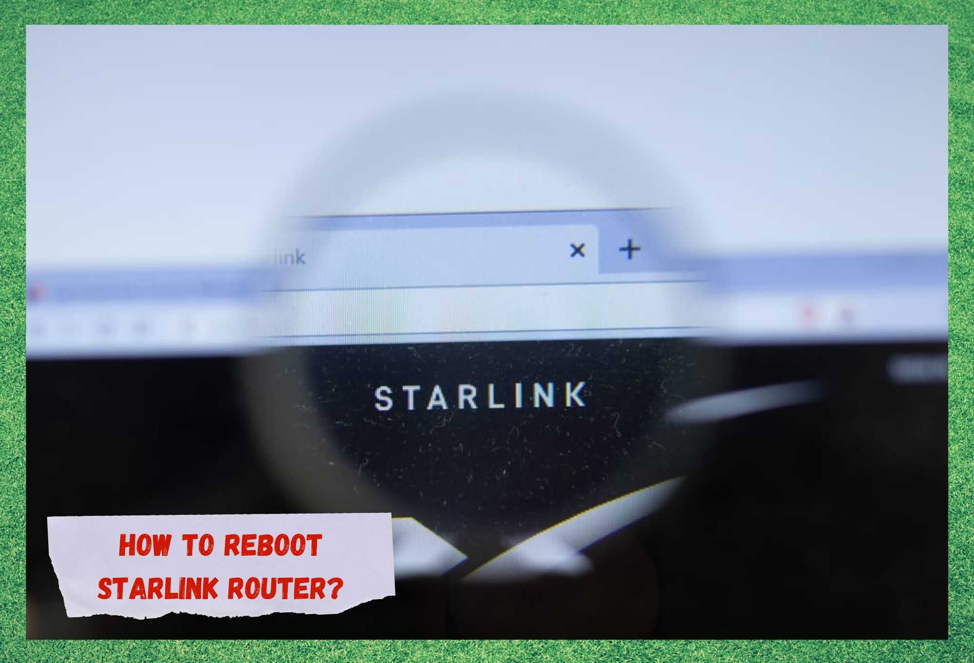how to reboot starlink router