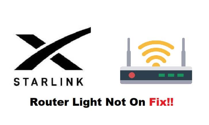 starlink router light not on