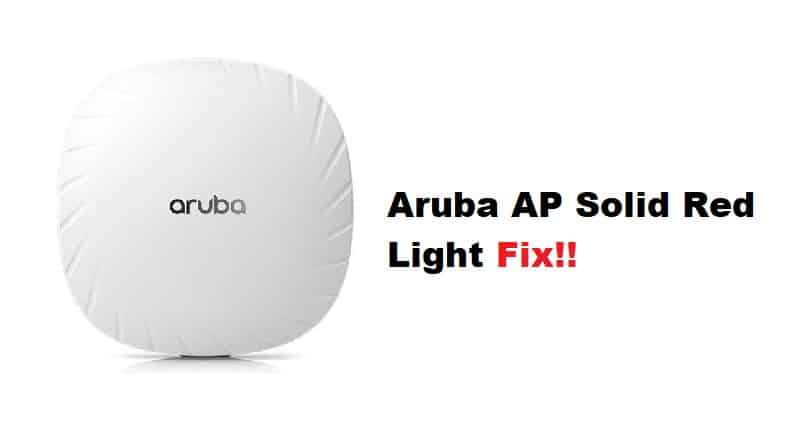 aruba ap solid red light