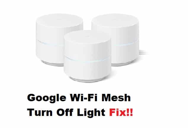 google wifi mesh turn off light