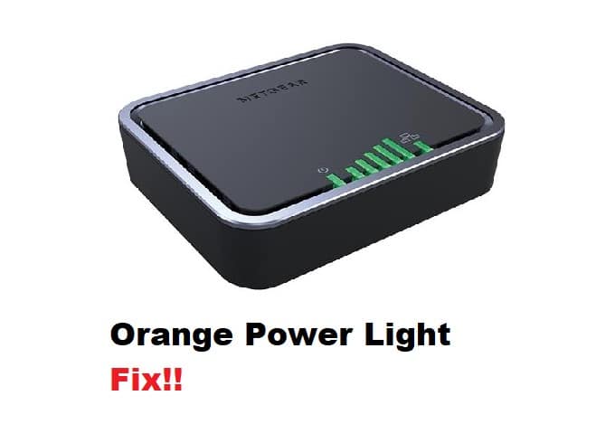 netgear lb1120 orange power light