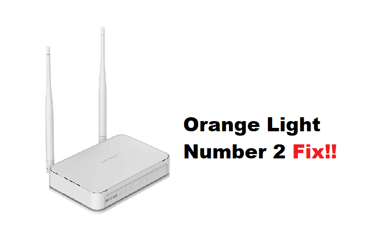 netgear router orange light number 2
