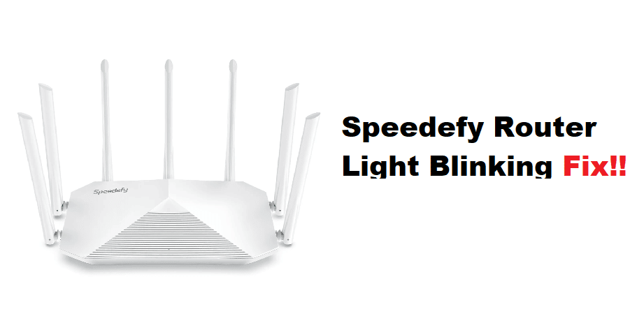 speedefy router light blinking