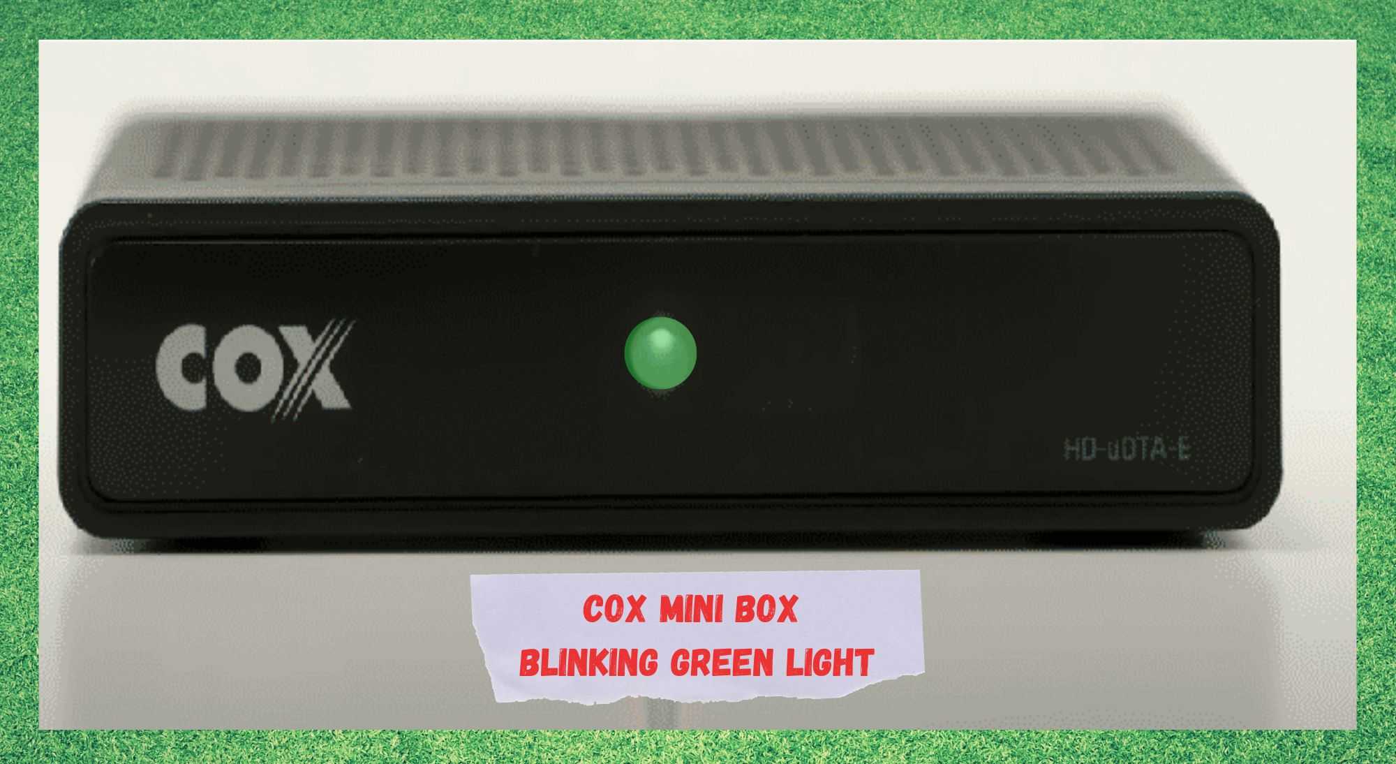 cox mini box blinking green light