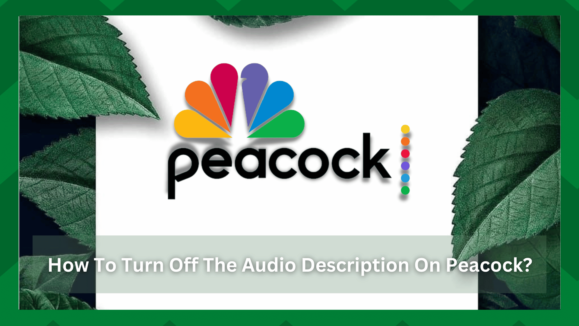 turn off audio description on peacock