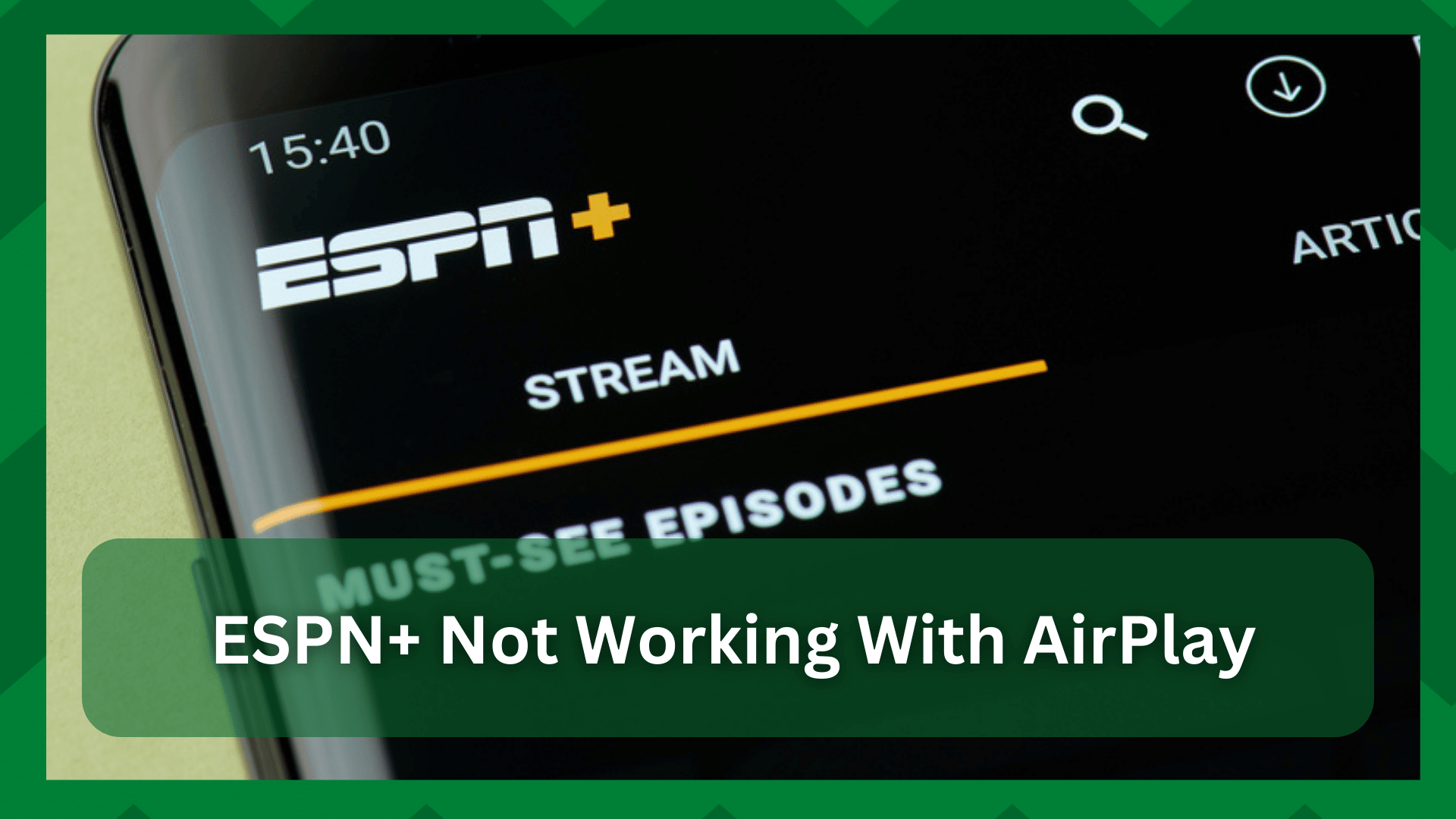 espn plus not working with airplay