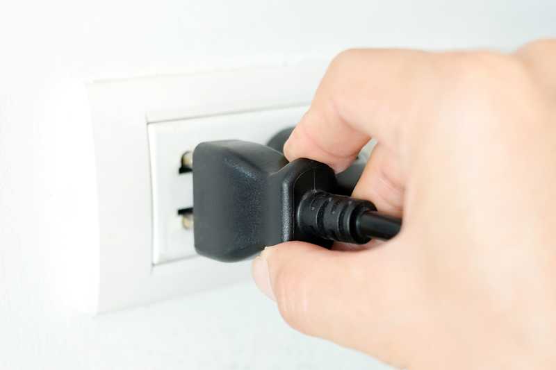 unplug the power cord from the outlet