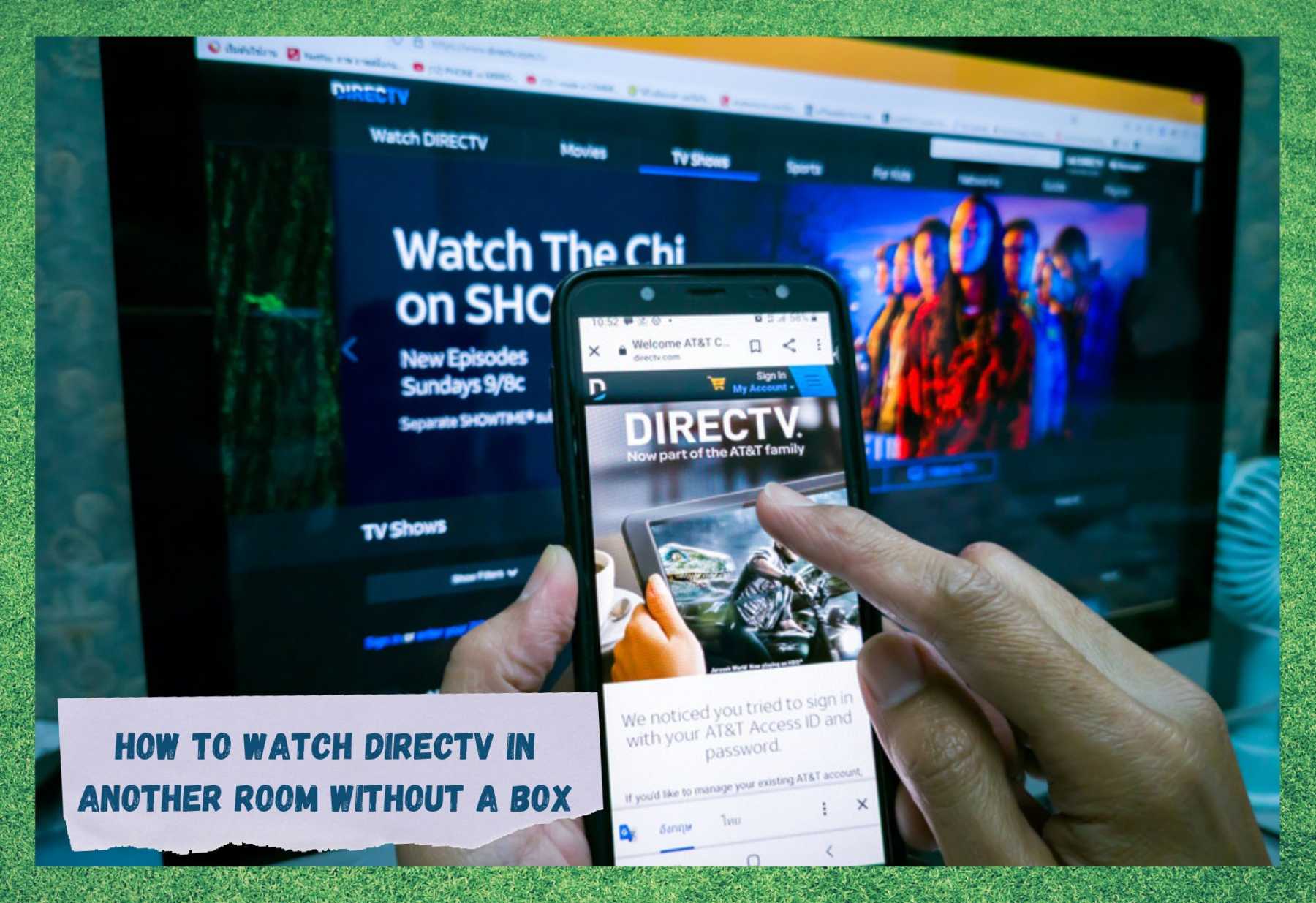 how to watch directv in another room without a box