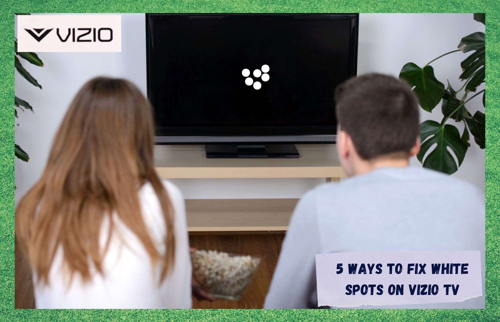 white spots on vizio tv